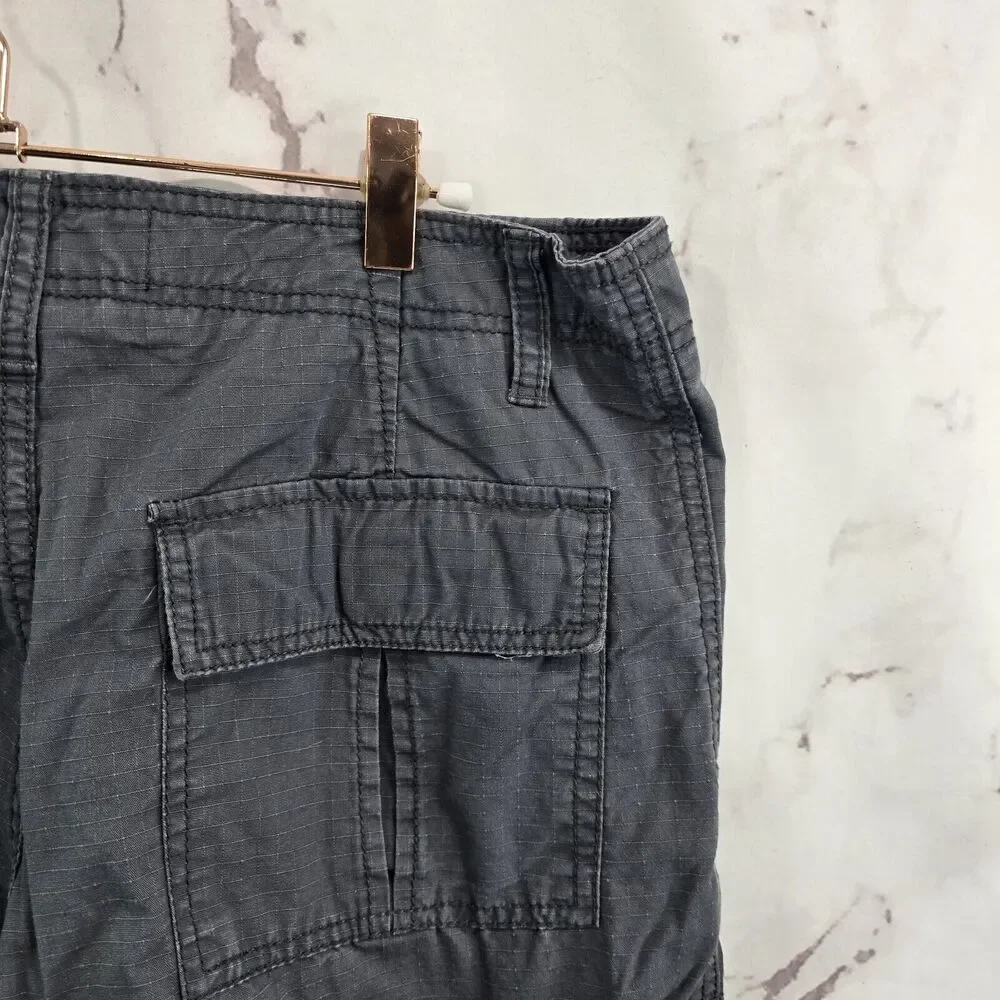 Vintage OP Shorts Mens 32 Gray Baggy Y2K Cargo Camo Ocean Pacific Hip Hop